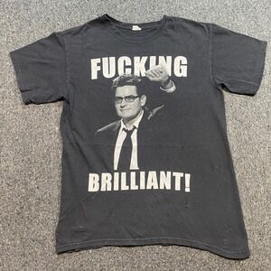 Charlie Sheen Torpedo of Truth Tour Shirt Sz M Men Black Grunge 2011 Graphic Tee